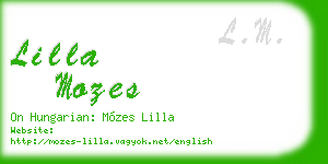 lilla mozes business card