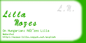 lilla mozes business card